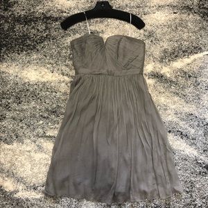 JCrew Nadia Chiffon Strapless Dress